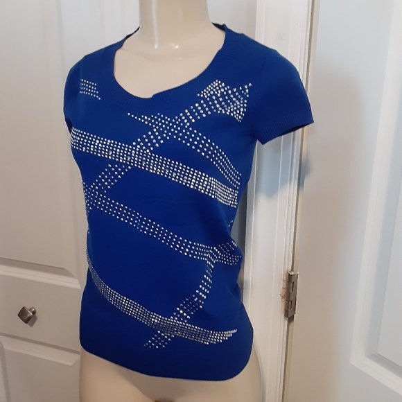 Calvin Klein metallic bead sweater womens size XS - Picture 4 of 11